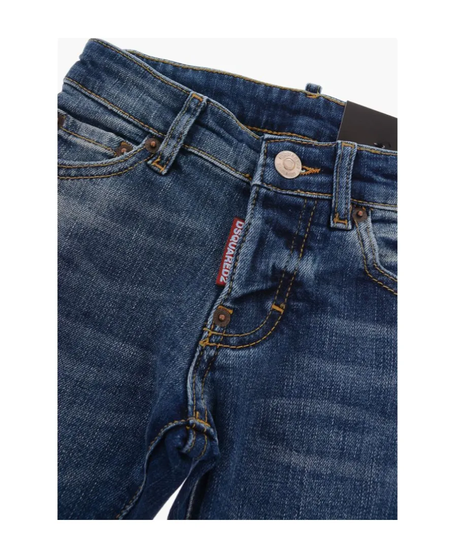 Mid-Waist Denim Pants