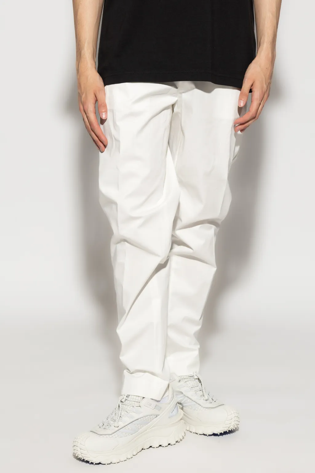 Moncler Side Stripe Pleated-Front Trousers