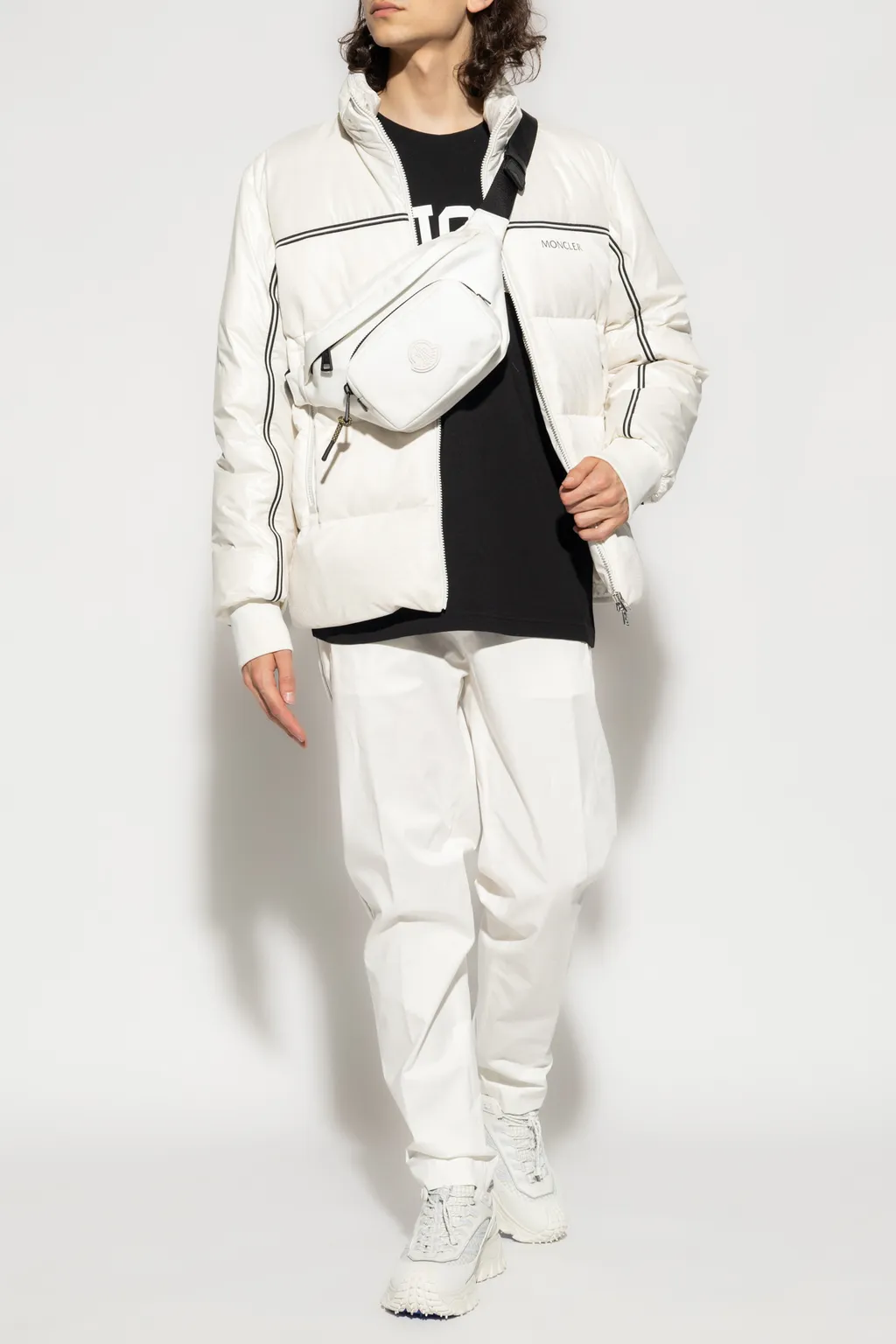 Moncler Side Stripe Pleated-Front Trousers