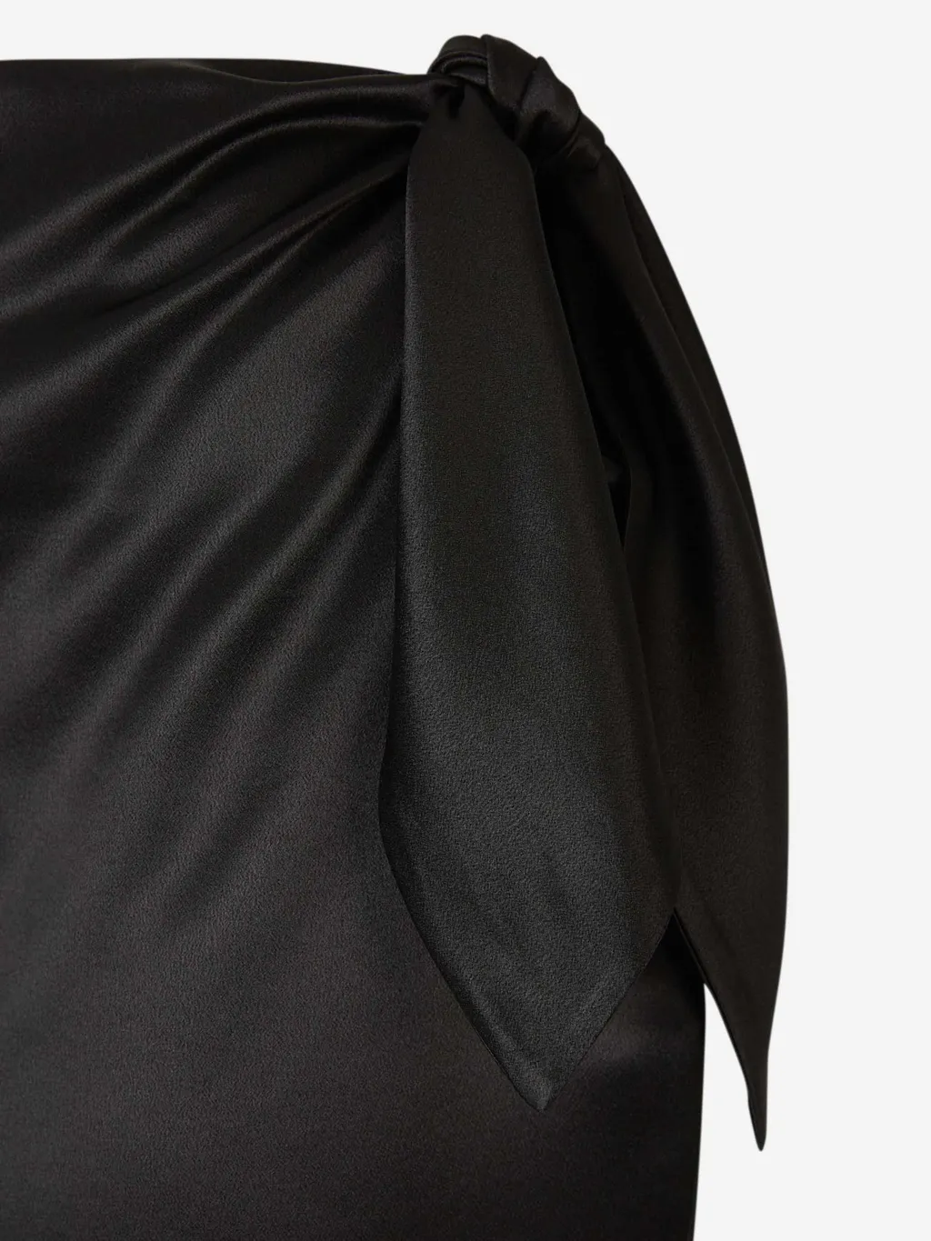 Knot-Detailing Silk Skirt