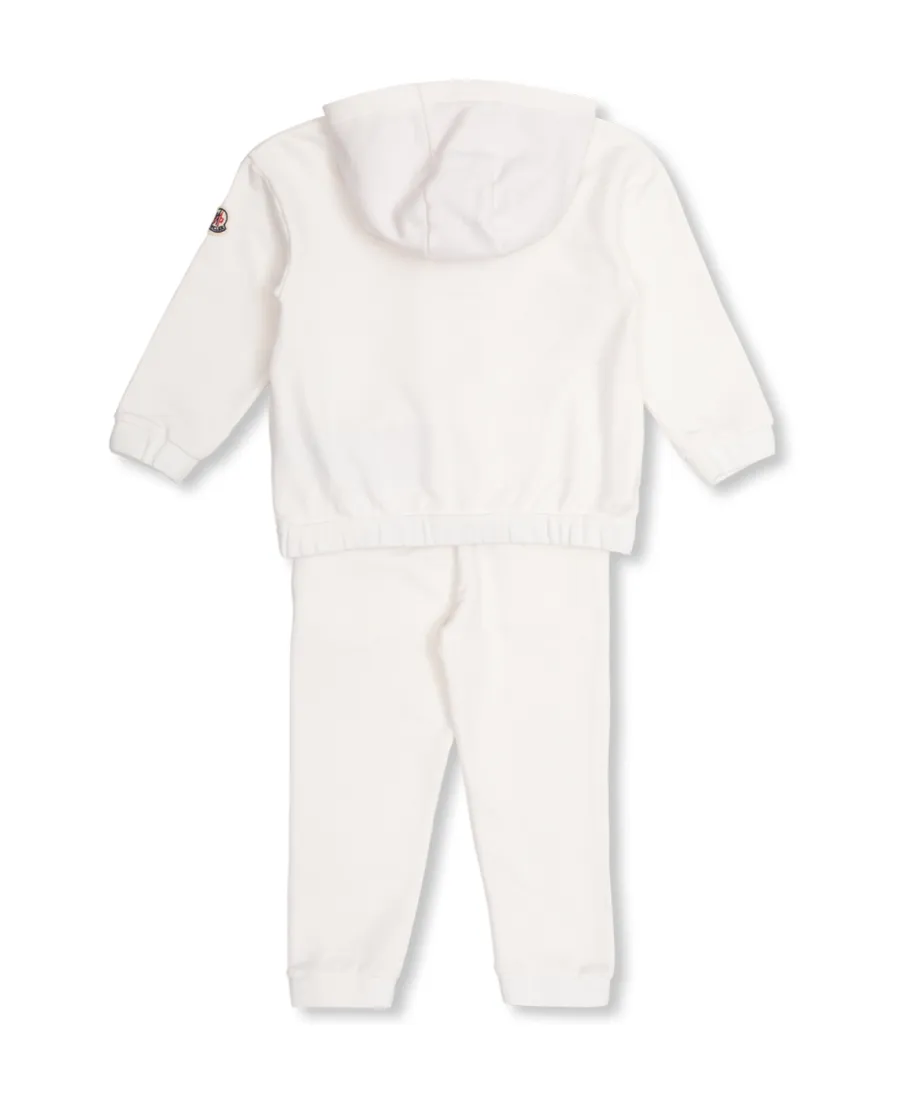 Moncler Enfant Logo Flocked Long-Sleeved Tracksuit