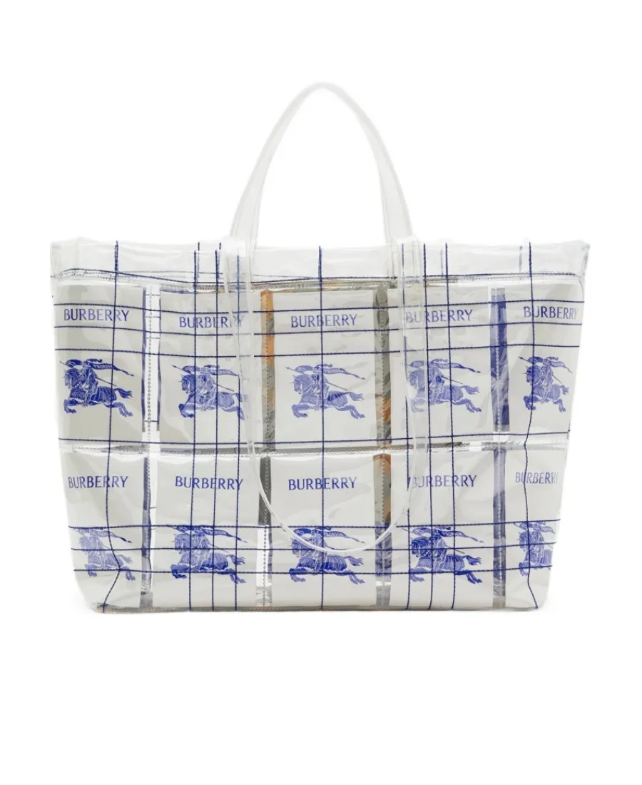 Burberry Logo Printed Tote Bag