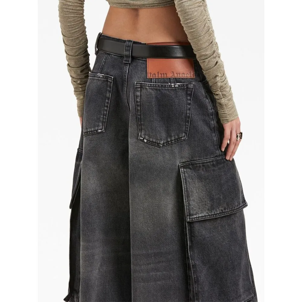 Palm Angels Wide Denim Parachute Jeans
