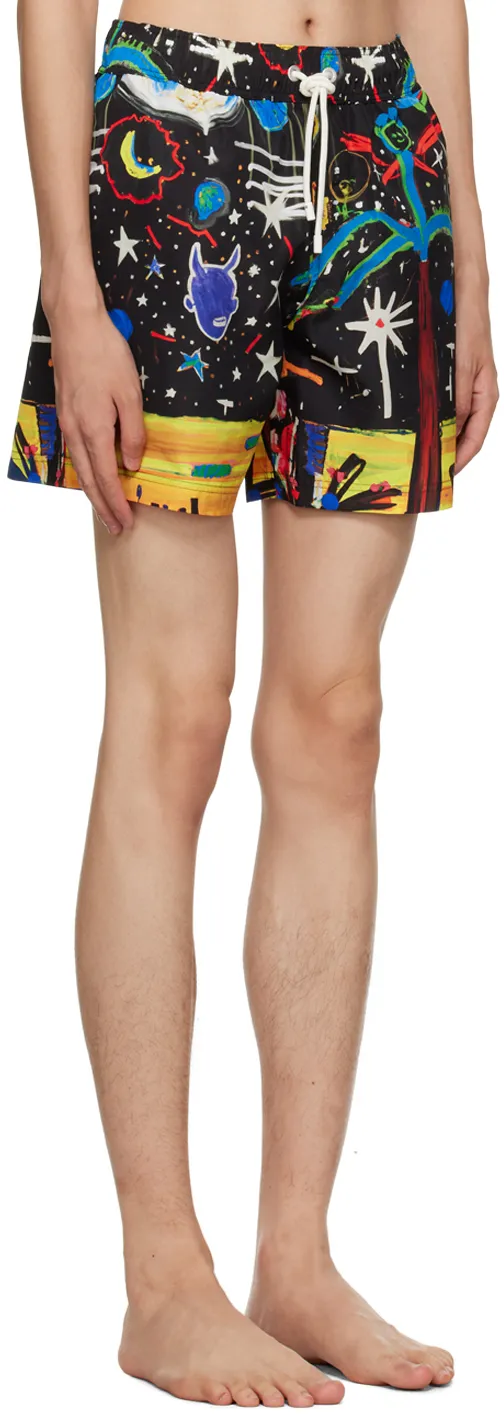Starry Night Drawstring Swim Shorts