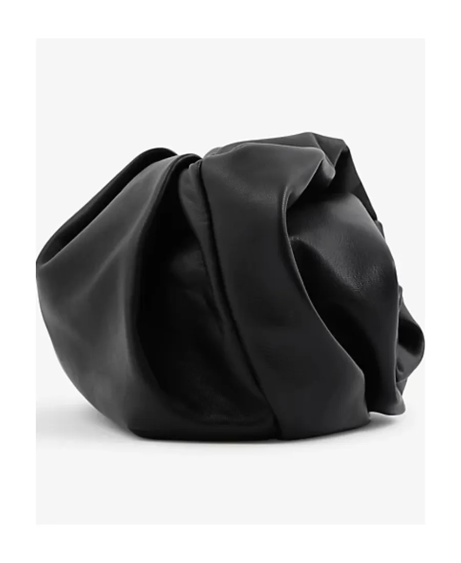 Burberry Slouch-Body Ruched Clutch Bag