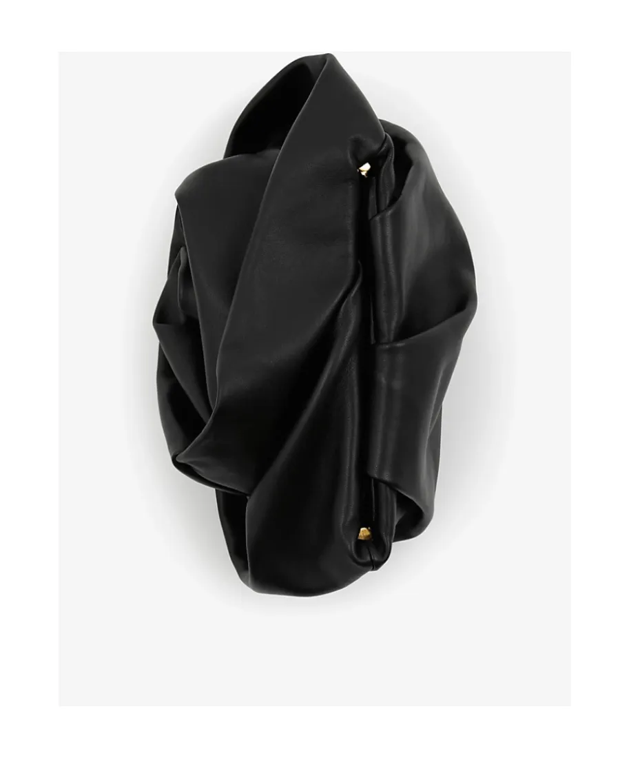 Burberry Slouch-Body Ruched Clutch Bag