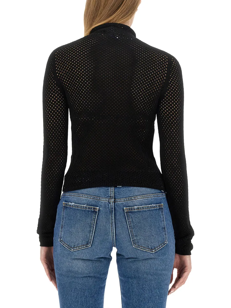 Off-White Turtleneck Long-Sleeved Jumper