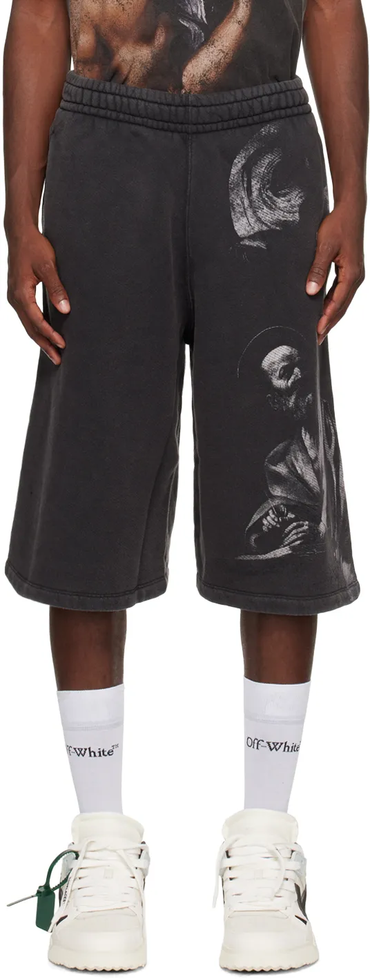 Saint Matthew-Print Track Shorts