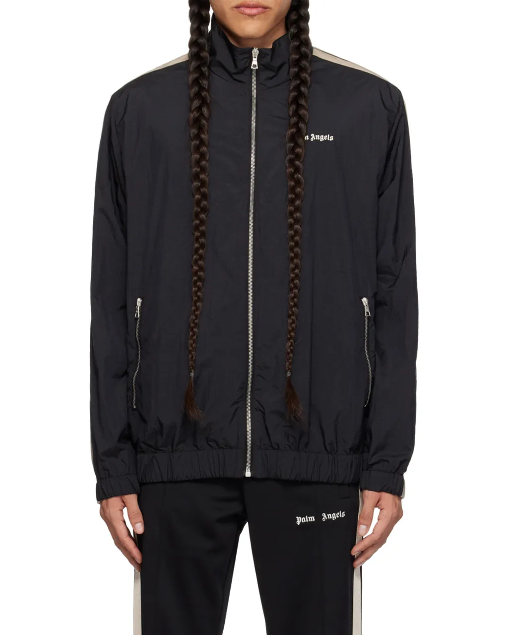 Palm Angels Logo Detailed Zipped Track Jacket