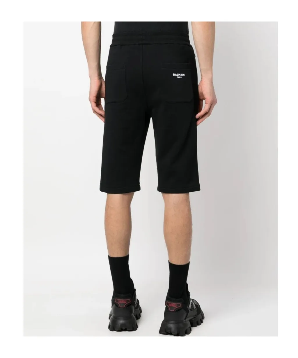 Drawstring Cotton Track Shorts