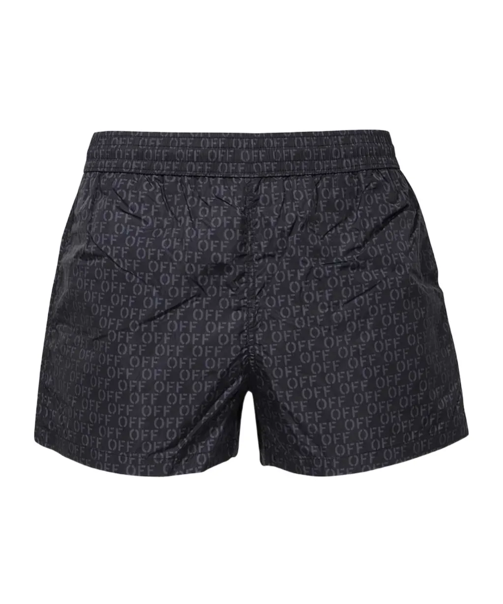 Off-White Allover Logo Printed Swim Shorts