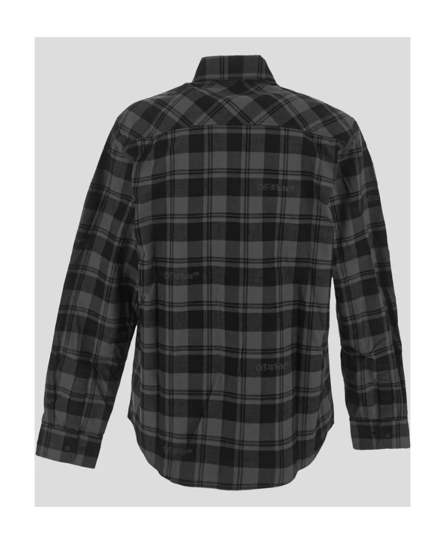 Off-White Checked Flannel Shirt