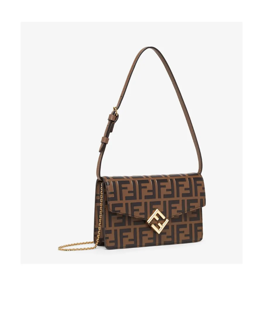 Fendi Ff Diamonds Chained Wallet