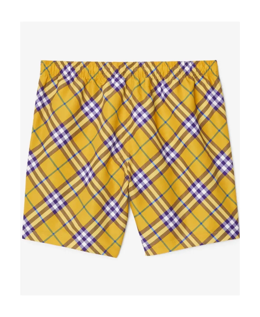 Burberry Check-Printed Knee-Length Swim Shorts