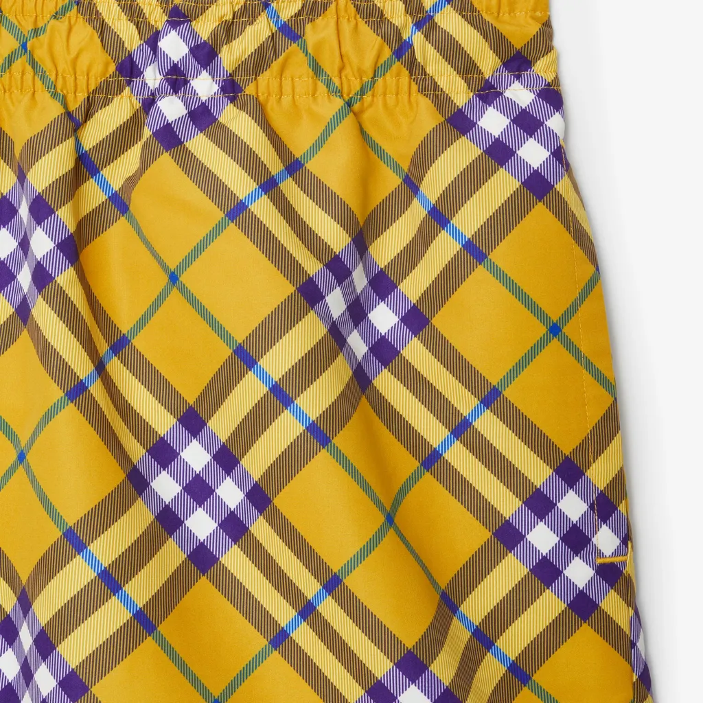 Burberry Check-Printed Knee-Length Swim Shorts