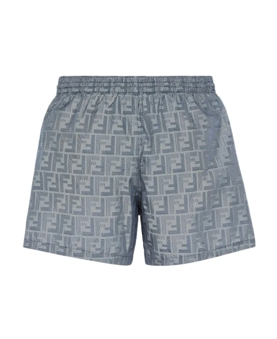 Blue Nylon Shorts