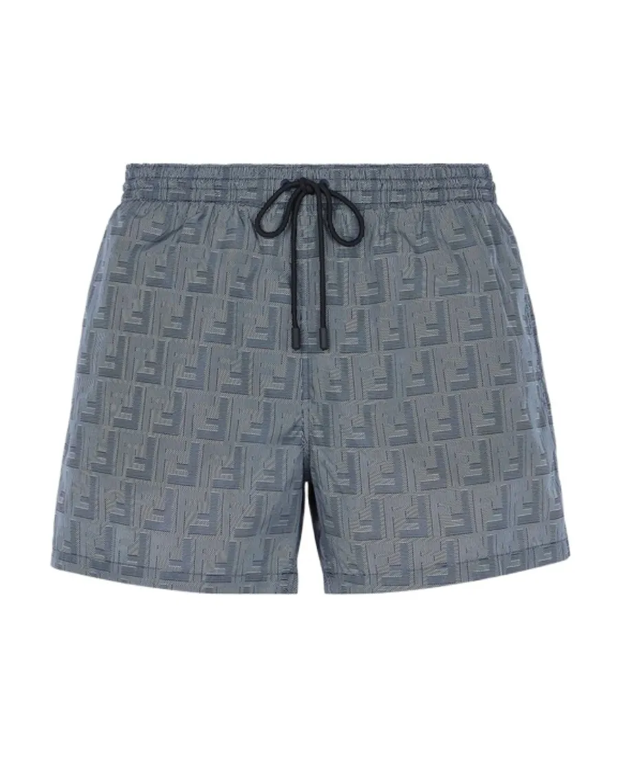 Blue Nylon Shorts
