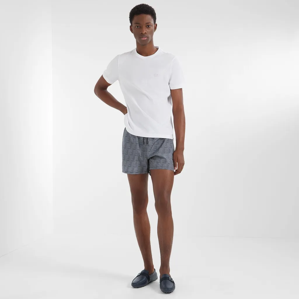 Blue Nylon Shorts