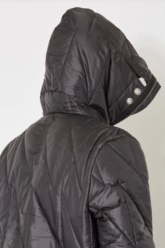 Gimp Quilted Hooded Jacket