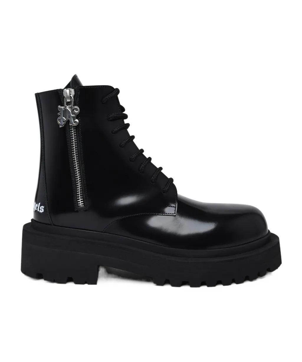 Palm Angels Logo-Printed Round Toe Boots
