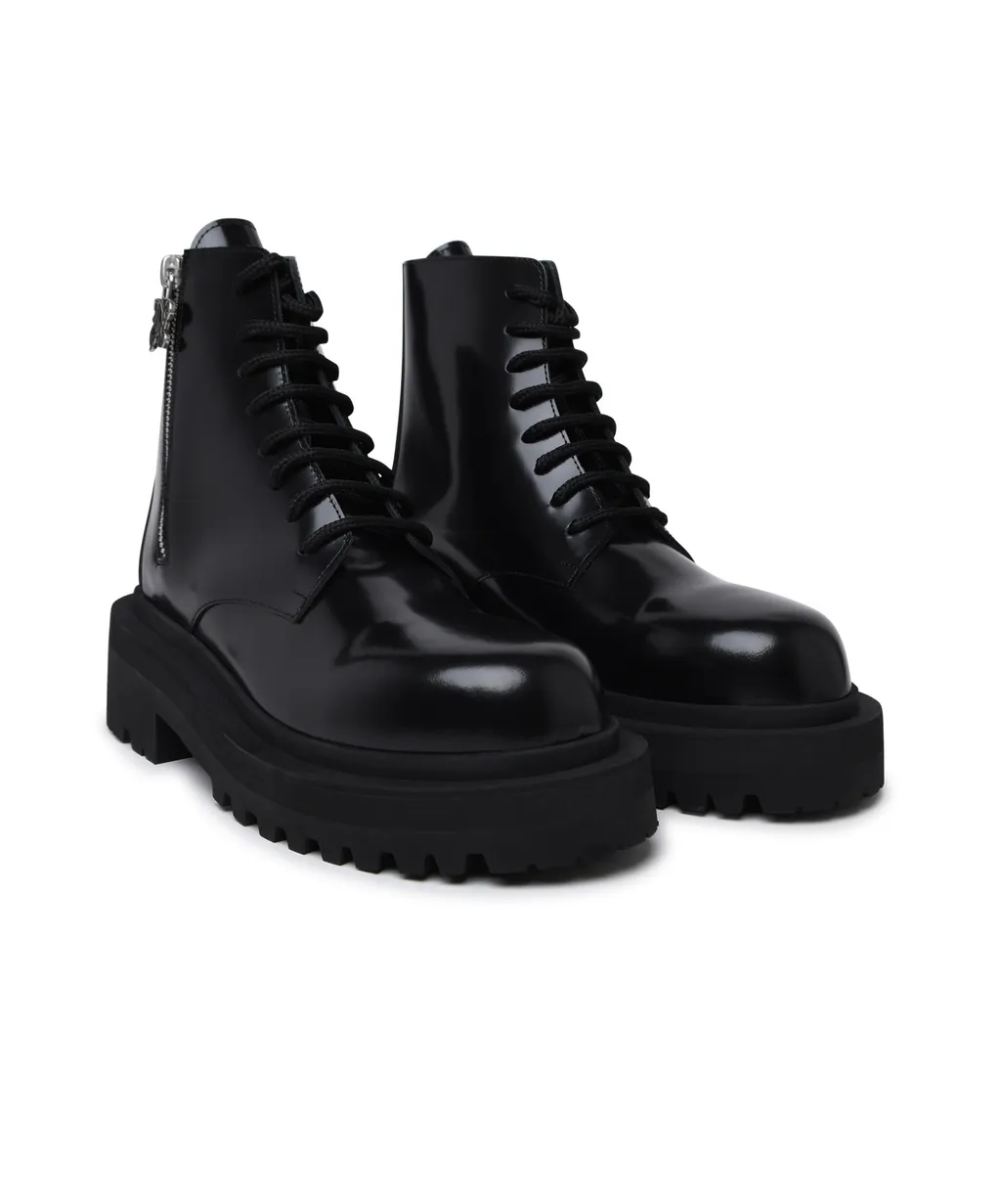 Palm Angels Logo-Printed Round Toe Boots