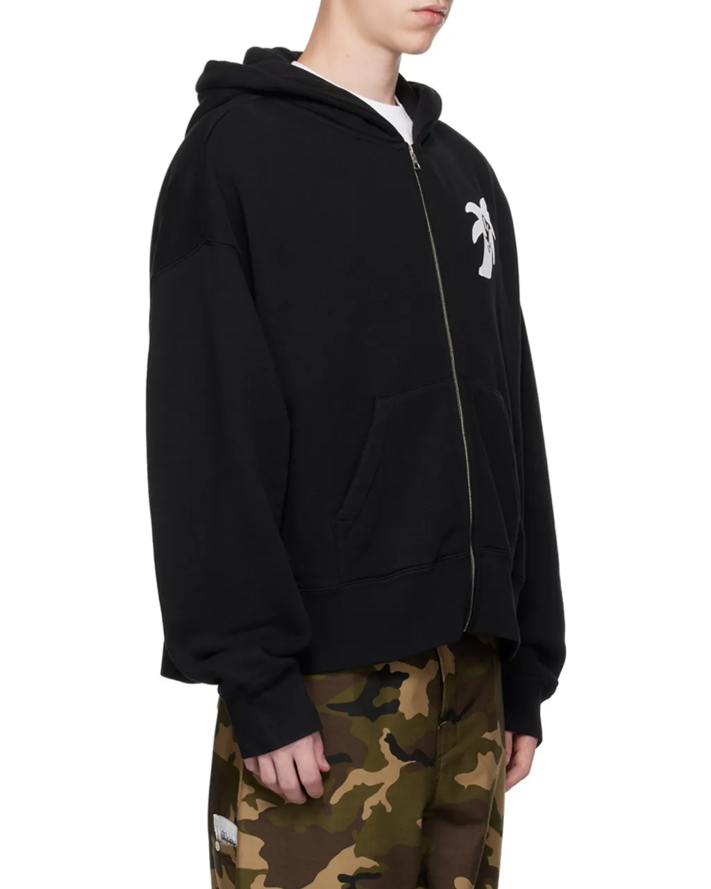 Palm Angels Long Sleeved Logo Printed Hoodie