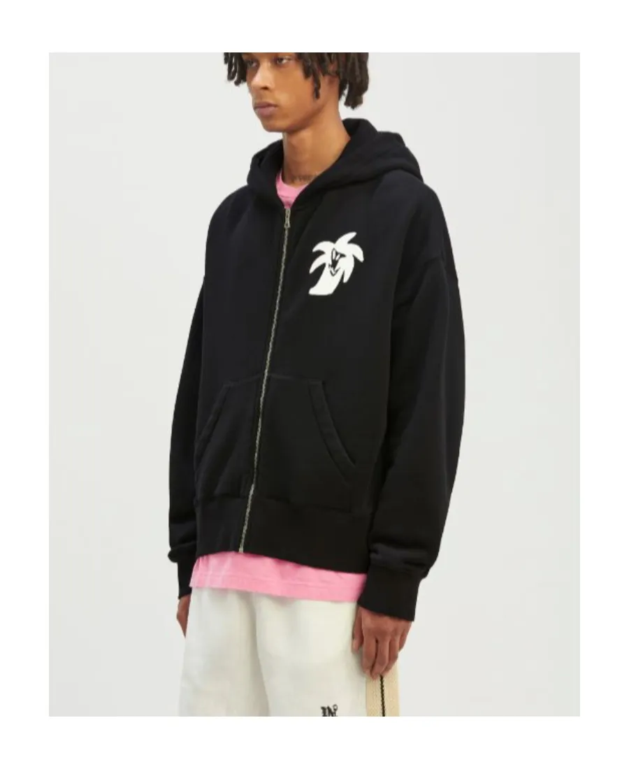 Palm Angels Long Sleeved Logo Printed Hoodie