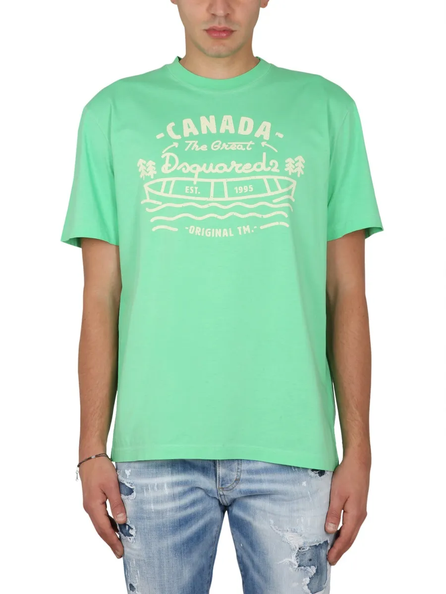 Dsquared2 Logo Printed Crewneck T-Shirt