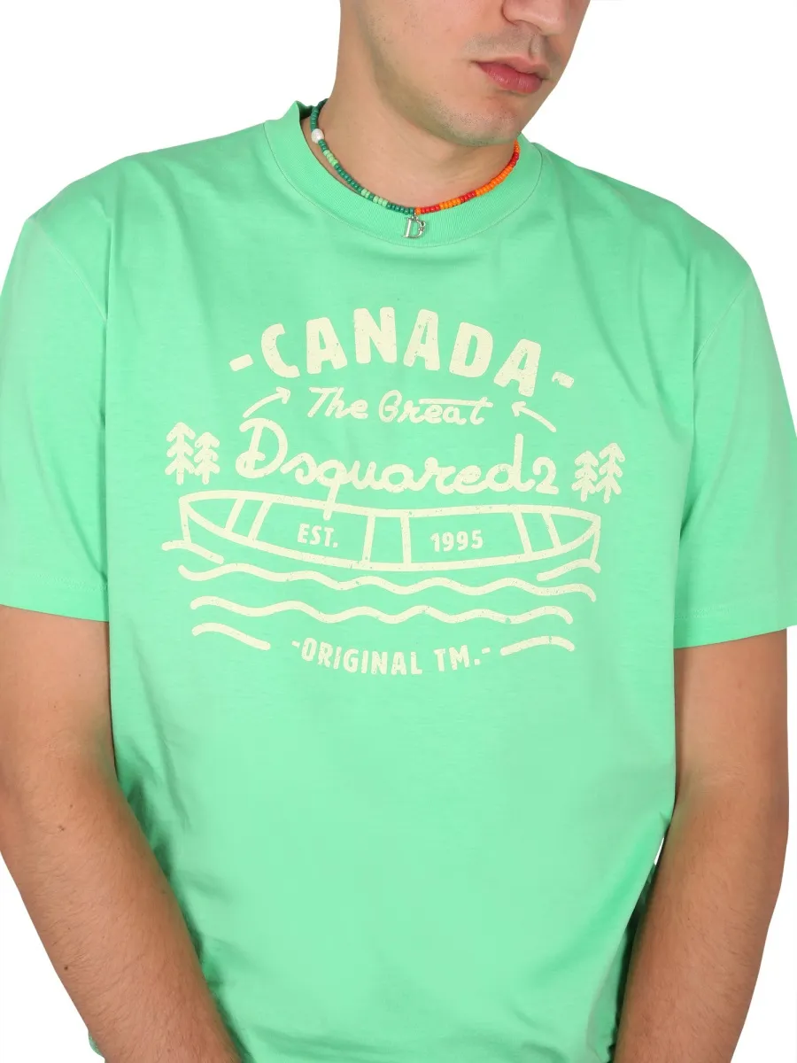 Dsquared2 Logo Printed Crewneck T-Shirt