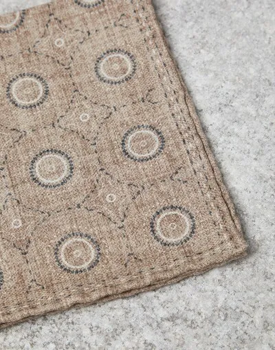 Geometric-Print Silk Scarf