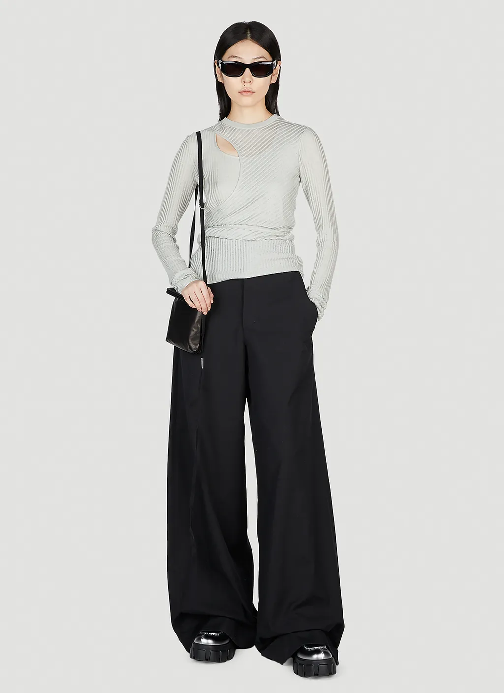Ann Demeulemeester Cut-Out Knitted Top