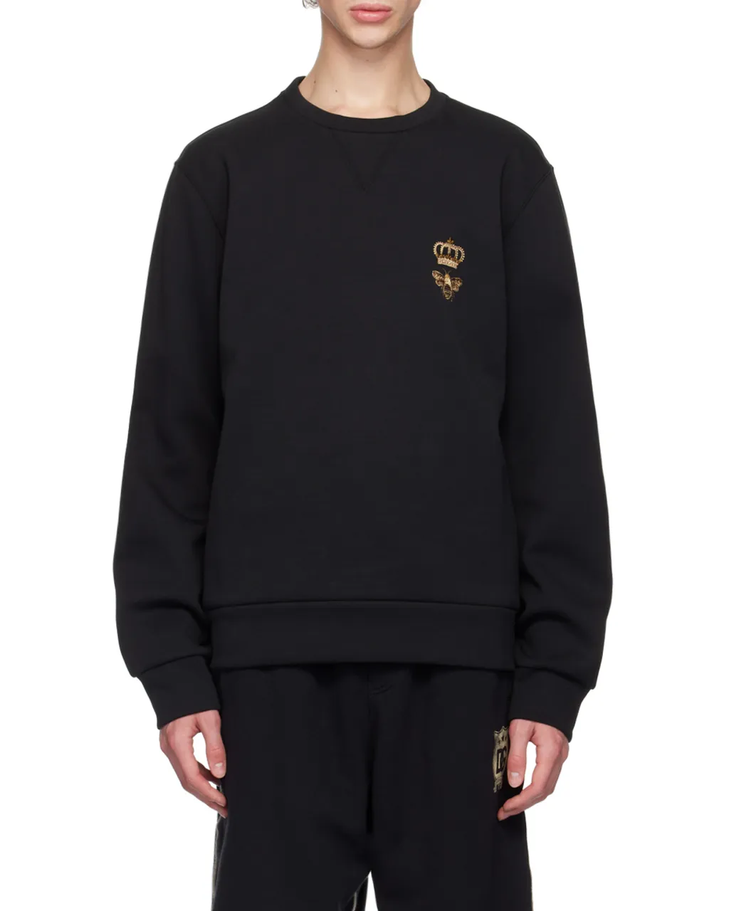 Dolce & Gabbana Bee-Embroidered Jersey Sweatshirt