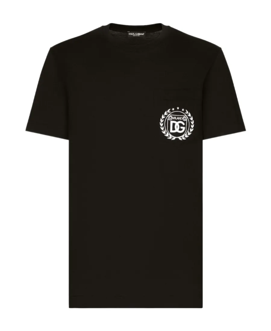 Dolce & Gabbana Logo Embroidered Crewneck T-Shirt