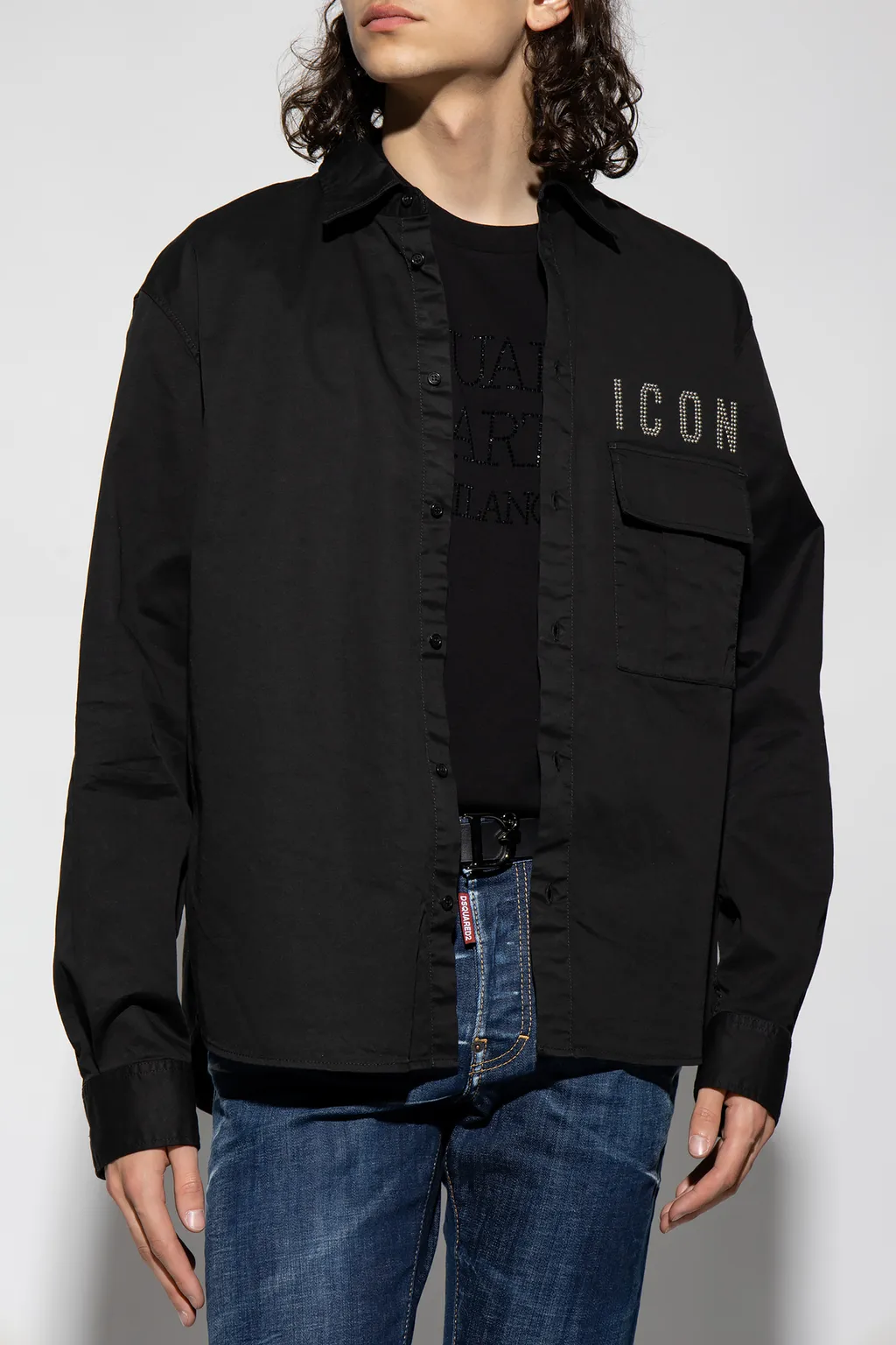 Dsquared2 Icon Embellished Buttoned Shirt
