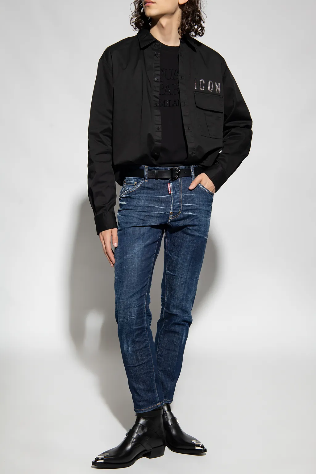 Dsquared2 Icon Embellished Buttoned Shirt