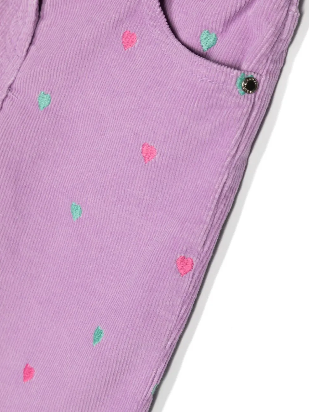 Stella Mccartney Kids High-Waist Heart-Embroidered Trousers
