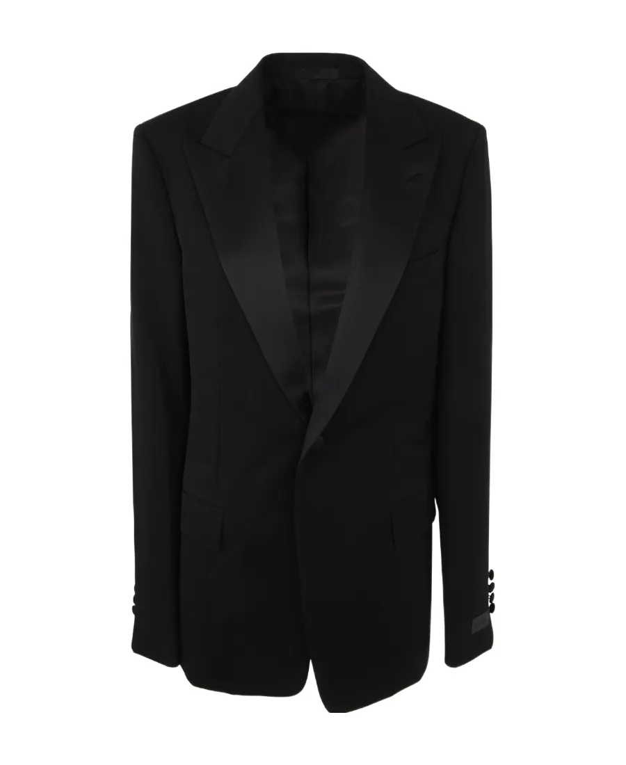 Lanvin Single-Breasted Tuxedo Tailored Blazer