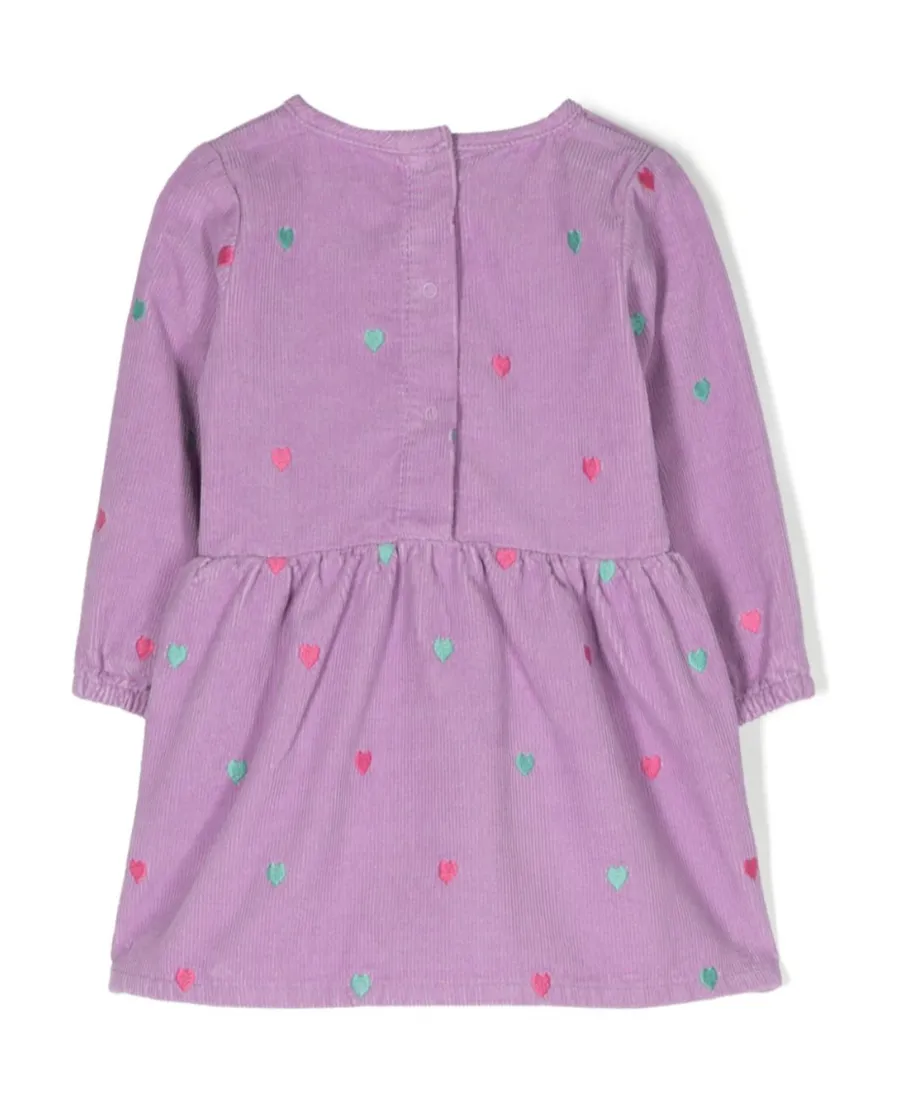 Stella Mccartney Kids Heart-Embroidered Crewneck Dress