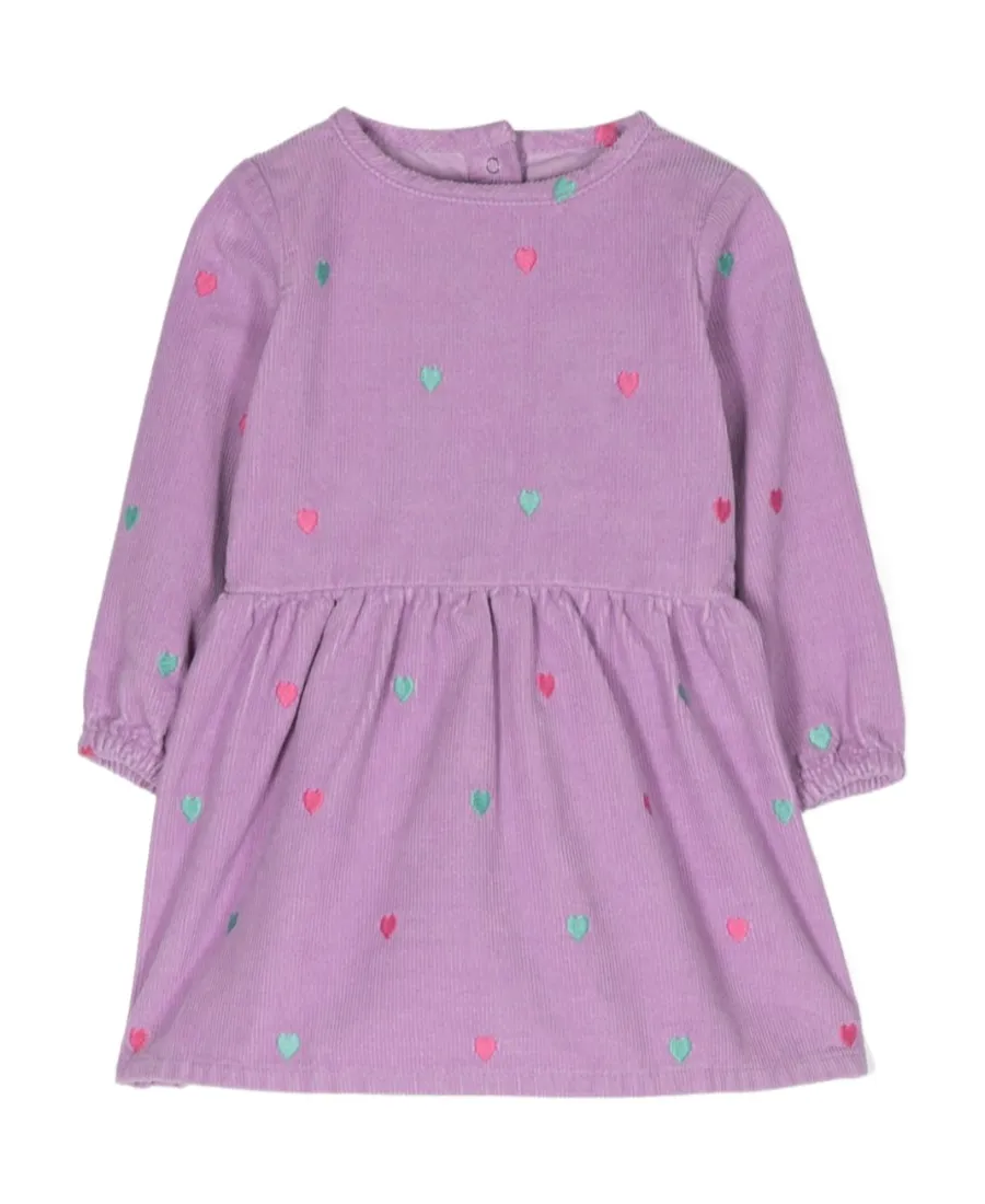 Stella Mccartney Kids Heart-Embroidered Crewneck Dress