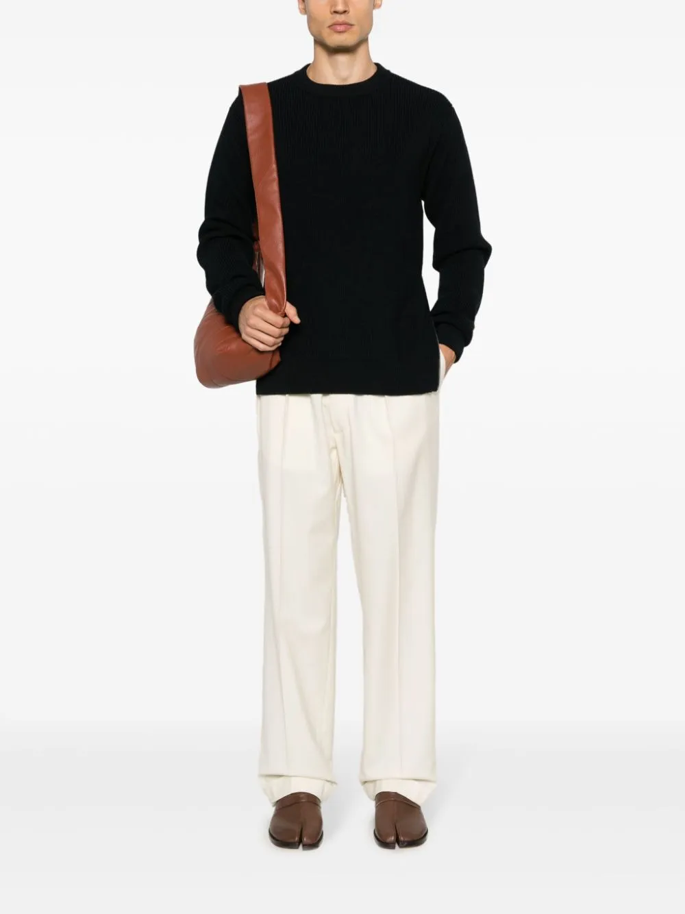 Side Zip Detail Wool Jumper