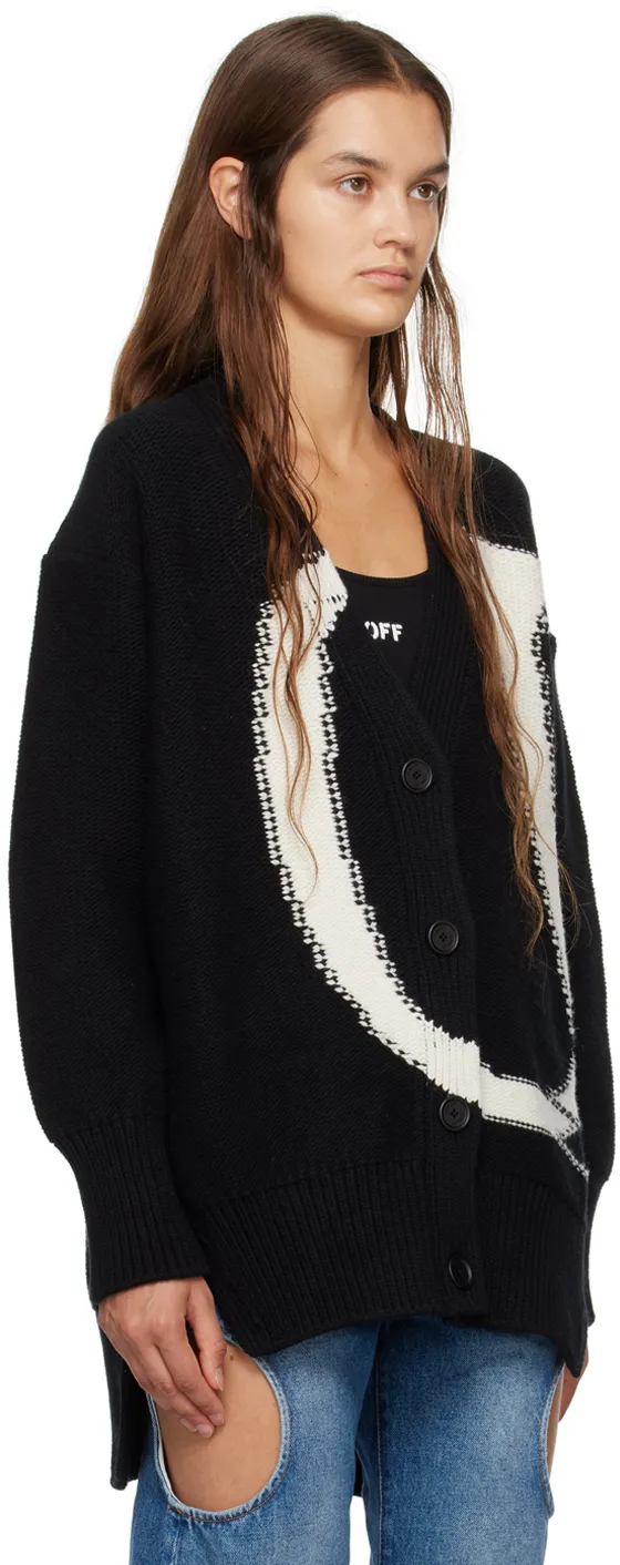Logo-Intarsia Wool Cardigan