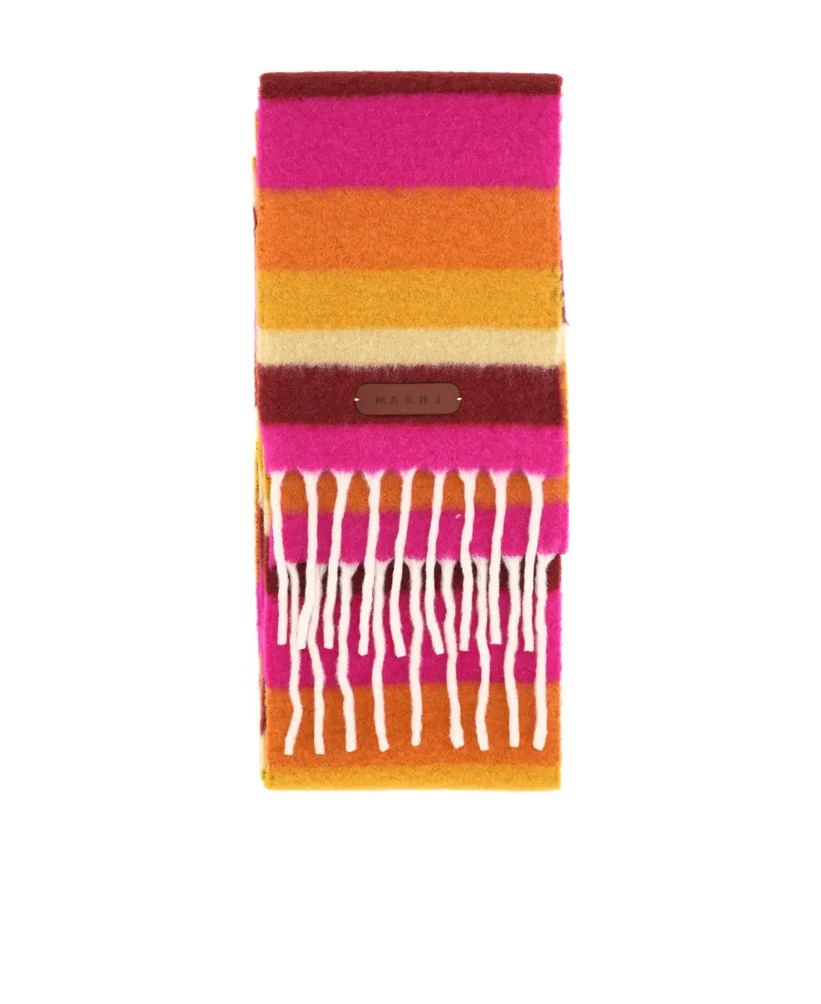 Marni Striped Knit Scarf
