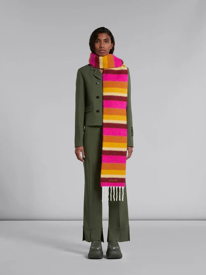 Marni Striped Knit Scarf
