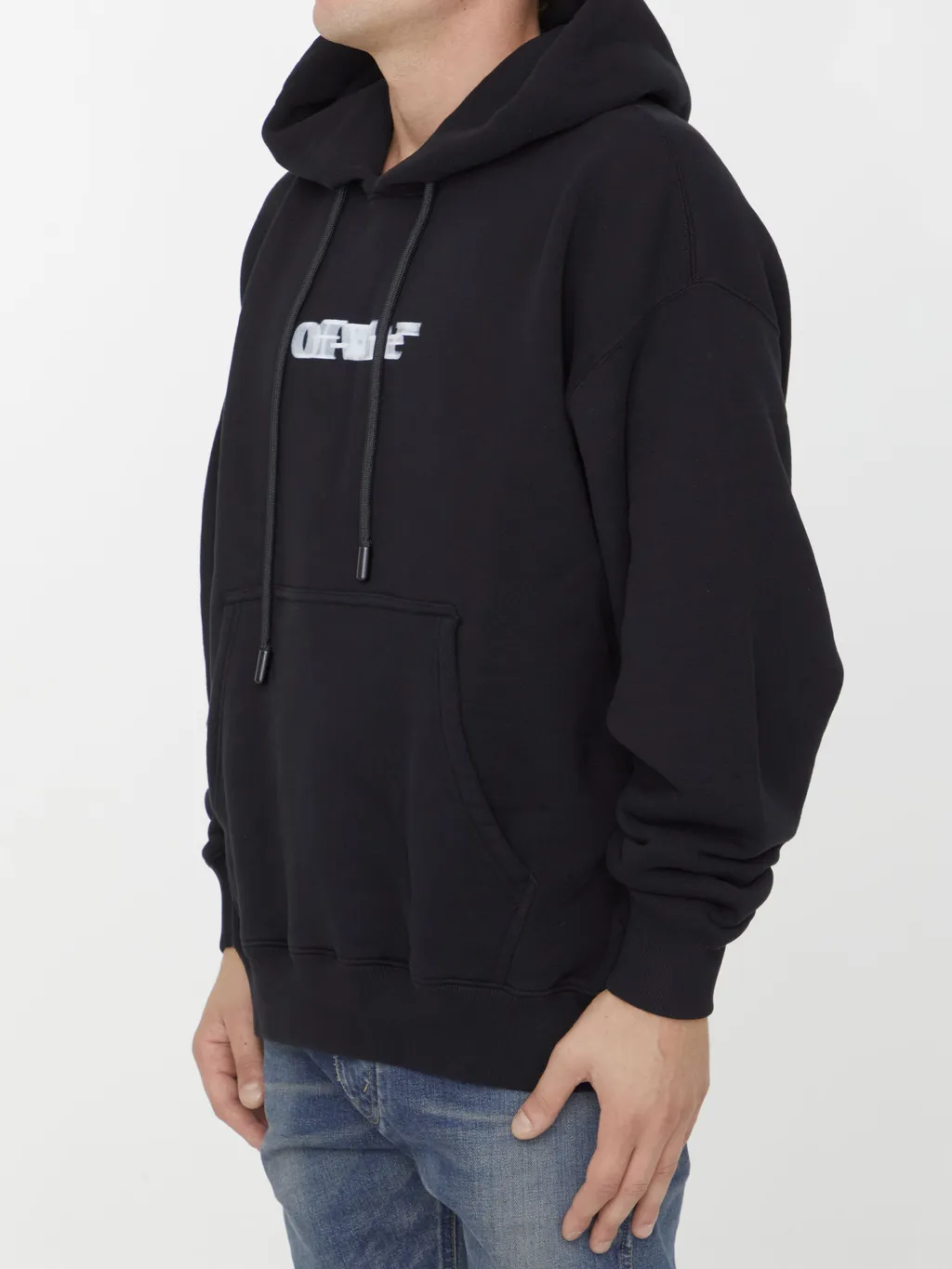 Off-White Logo Printed Drawstring Hoodie