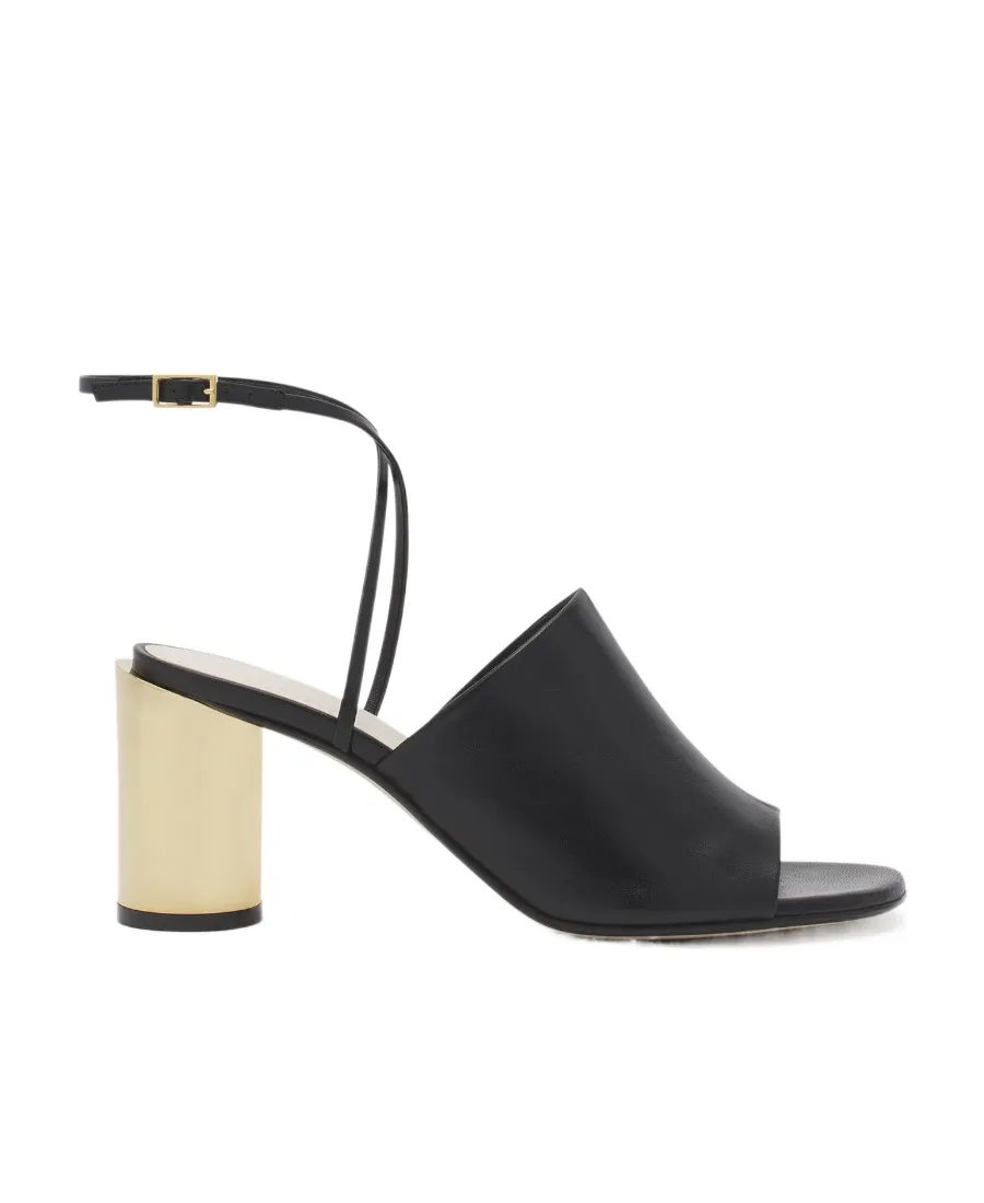 Lanvin Metallic-Heel Ankle Strapped Sandals