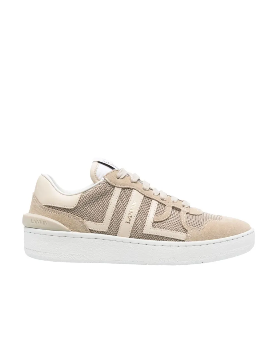 Lanvin Clay Mesh Lace-Up Sneakers