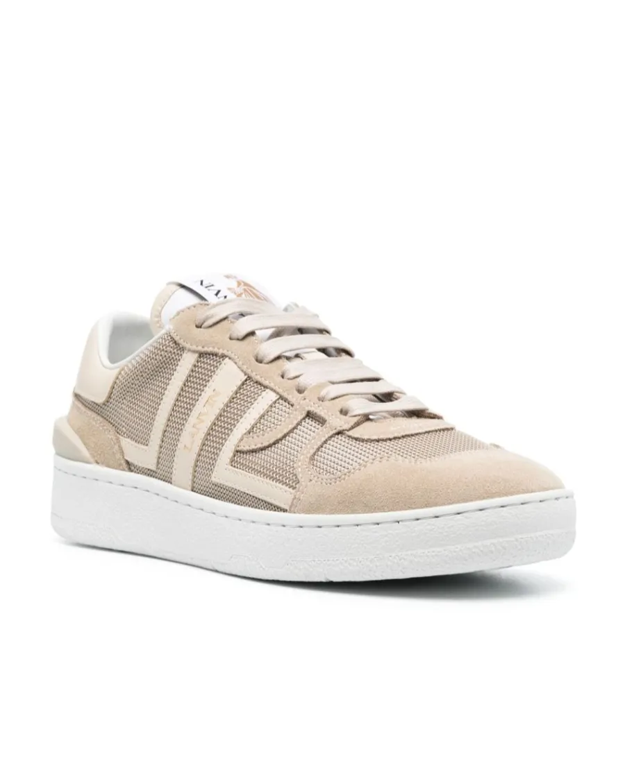 Lanvin Clay Mesh Lace-Up Sneakers