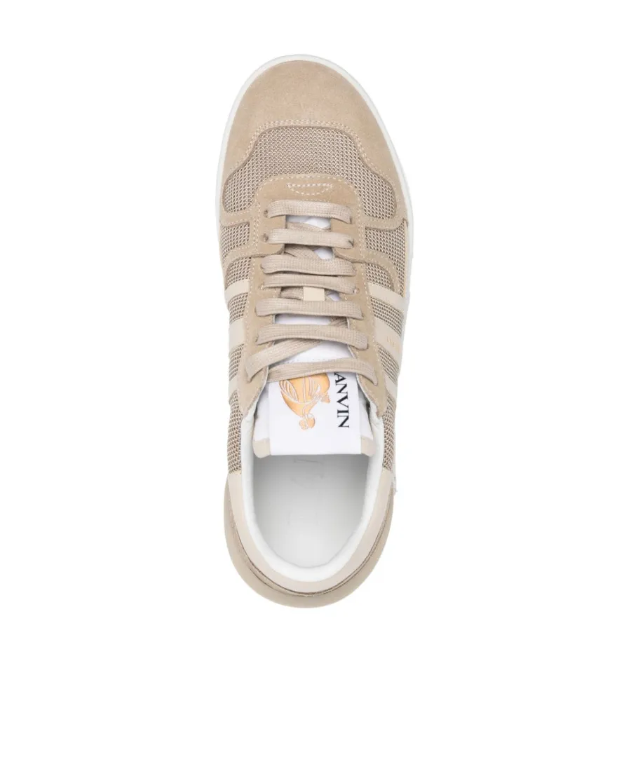 Lanvin Clay Mesh Lace-Up Sneakers