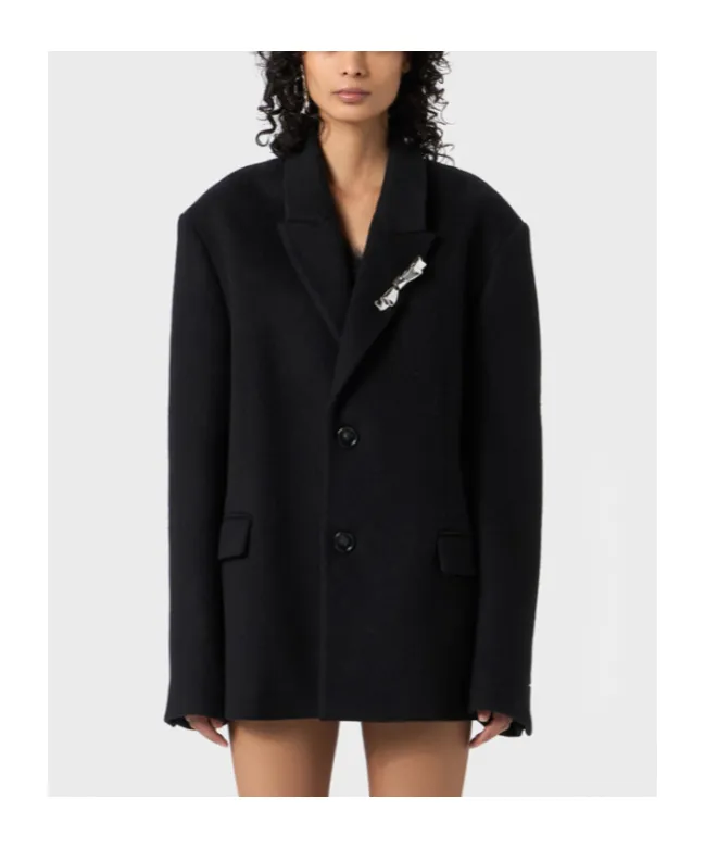 Bijoux-Pin Felted Coat