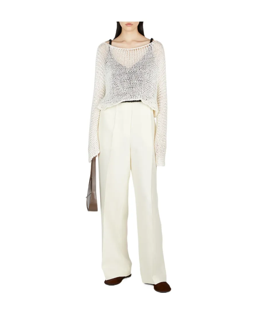 High-Waisted Casual Pants
